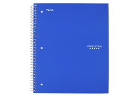 Five Star Blue Spiral Notebook
